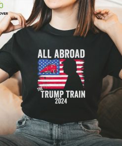 All aboard the Trump train 2024 USA flag T hoodie, sweater, longsleeve, shirt v-neck, t-shirt