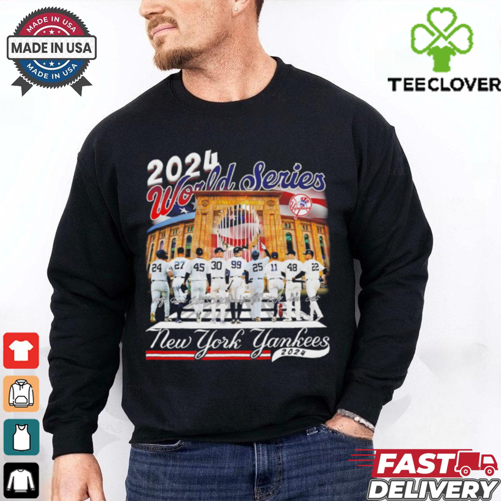 All team New York Yankees 2024 World Series Champions signature shirt All team New York Yankees 2024 World Series Champions signature shirt