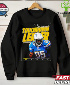 All time Nfl Touchdown Leader Riddell For Tight Ends Chargers shirt