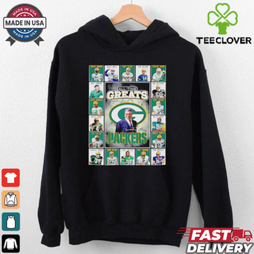 All time greats Green Bay Packers Charles Woodson Reggie White Bart Starr Don Hutson signatures shirt