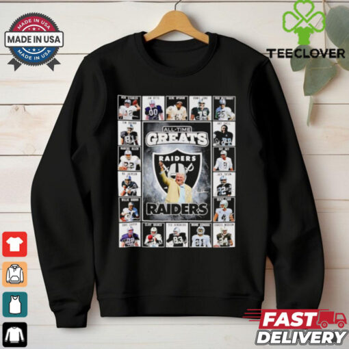 All time greats Las Vegas Raiders Ken Stabler Jim Otto Gene Upshaw Hovie Long signatures shirt