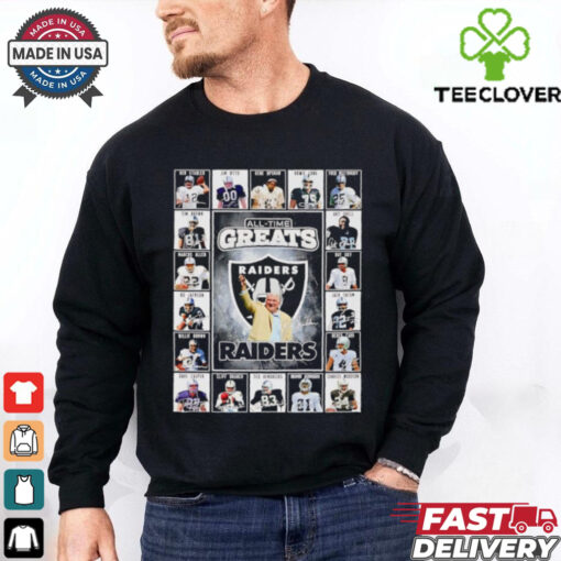 All time greats Las Vegas Raiders Ken Stabler Jim Otto Gene Upshaw Hovie Long signatures shirt