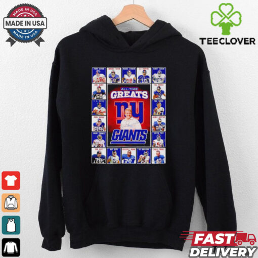 All time greats New York Giants Frank Gifford Lawrence Taylor Michael Strahan signatures shirt