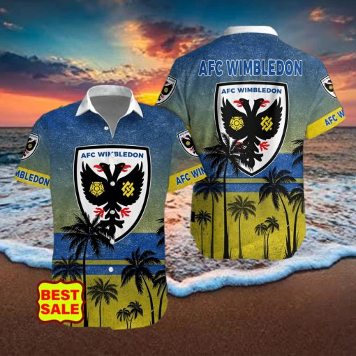 Aloha AFC Wimbledon Team EFL Hawaiian Shirt And Short Women Men hawaiian shirt