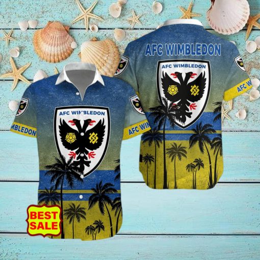 Aloha AFC Wimbledon Team EFL Hawaiian Shirt And Short Women Men hawaiian shirt