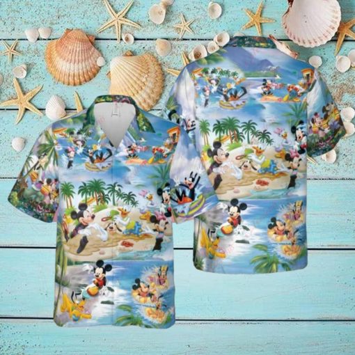 Aloha Disney Hawaiian Shirt, Tropical Mouse Beach And Palm Tree Gift