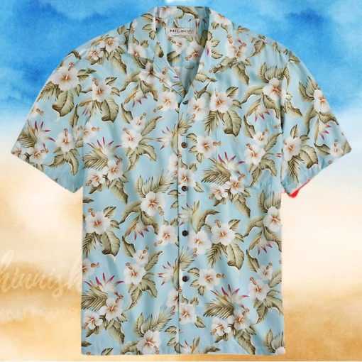 Aloha Hibiscus Sky Blue Beach Summer Awesome Hawaiian Shirt