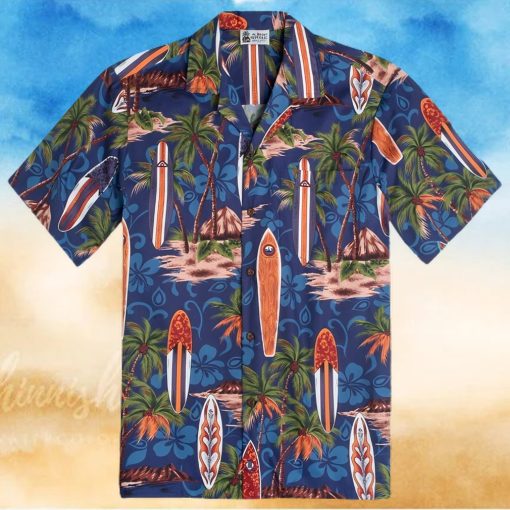 Aloha Republic Navy For Hawai Fans Hawaiian Shirt