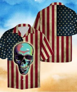 Aloha Shirt Skull American Flag H207018 Hawaiian Shirt