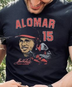 Alomar Sandy Alomar #15 Cleveland Indians 75 years signature shirt