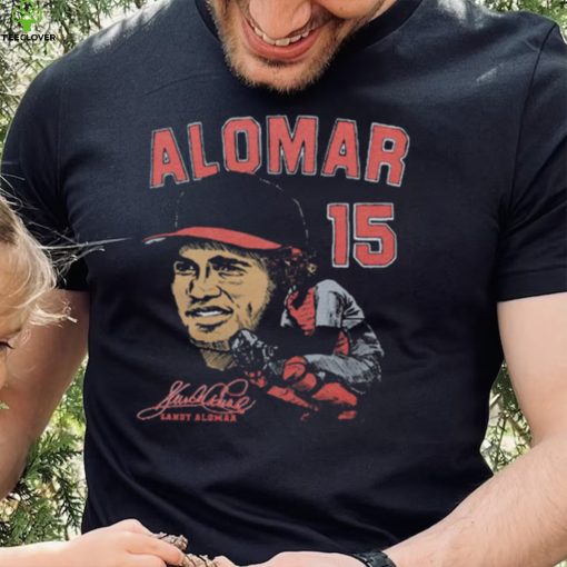 Alomar Sandy Alomar #15 Cleveland Indians 75 years signature hoodie, sweater, longsleeve, shirt v-neck, t-shirt