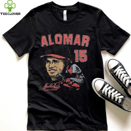 Alomar Sandy Alomar #15 Cleveland Indians 75 years signature hoodie, sweater, longsleeve, shirt v-neck, t-shirt