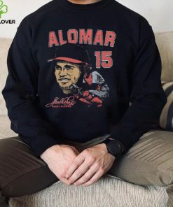 Alomar Sandy Alomar #15 Cleveland Indians 75 years signature hoodie, sweater, longsleeve, shirt v-neck, t-shirt