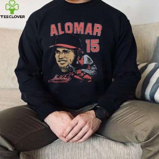 Alomar Sandy Alomar #15 Cleveland Indians 75 years signature hoodie, sweater, longsleeve, shirt v-neck, t-shirt