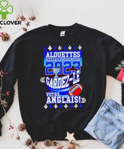 Alouettes Champions Coupe Grey 2023 Gardez shirt 1 Alouettes Champions Coupe Grey 2023 Gardez shirt