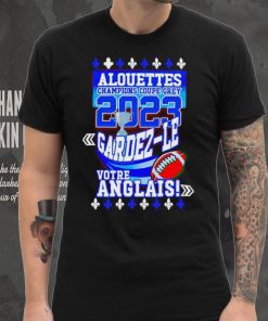 Alouettes Champions Coupe Grey 2023 Gardez shirt 5 Alouettes Champions Coupe Grey 2023 Gardez shirt