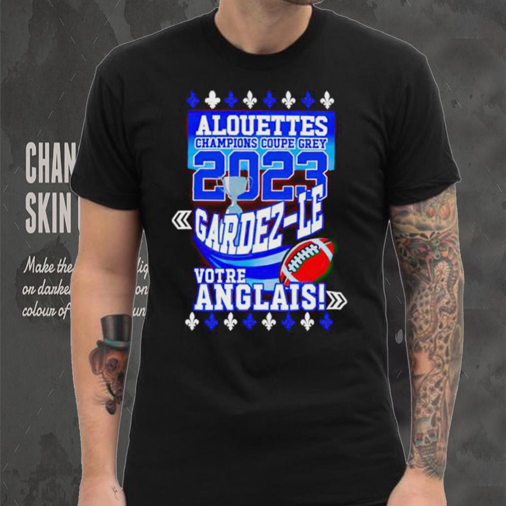 Alouettes Champions Coupe Grey 2023 Gardez shirt Alouettes Champions Coupe Grey 2023 Gardez shirt