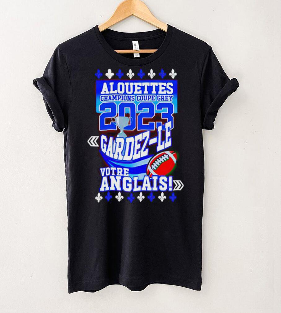 Alouettes Champions Coupe Grey 2023 Gardez shirt Alouettes Champions Coupe Grey 2023 Gardez shirt