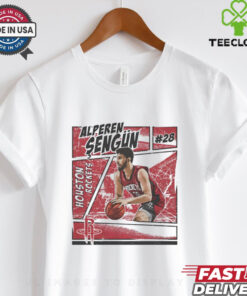 Alperen Şengün Houston Rockets NBA Basketball Comic Vintage Shirt, featuring a comic-style design of Alperen Şengün in action, with a vintage aesthetic that highlights his dynamic skills on the court. This shirt combines a playful, retro look with the Houston Rockets' branding, making it a fun and stylish choice for fans of both the player and the team.