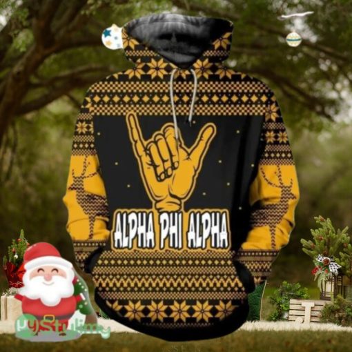 Alpha Phi Alpha Christmas Hand Sign Hoodie 3D All Over Print