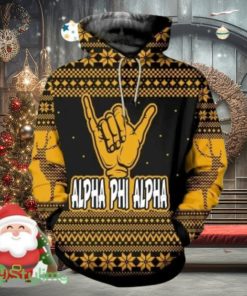 Alpha Phi Alpha Christmas Hand Sign Hoodie 3D All Over Print