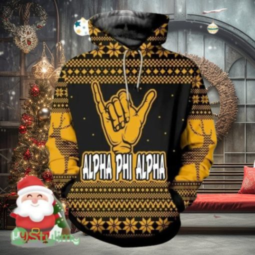 Alpha Phi Alpha Christmas Hand Sign Hoodie 3D All Over Print