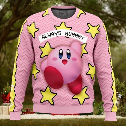 Always Hungry Kirby Ugly Christmas Sweater 3D Gift Christmas Funny