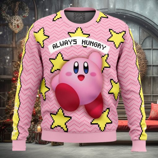 Always Hungry Kirby Ugly Christmas Sweater 3D Gift Christmas Funny