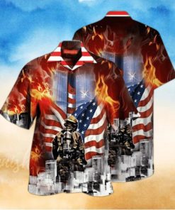 Always Remember Firefighter All Over Printed Hawaiian Shirt