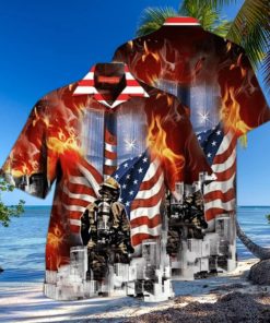Always Remember Firefighter All Over Printed Hawaiian Shirt