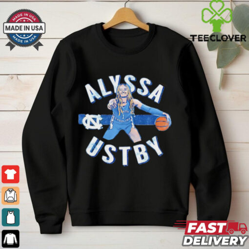 Alyssa Ustby North Carolina Tar Heels cartoon hoodie, sweater, longsleeve, shirt v-neck, t-shirt