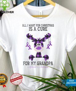 Alzheimer's Awareness All I Want For Christmas Is A Cure For My Grandpa T shirt