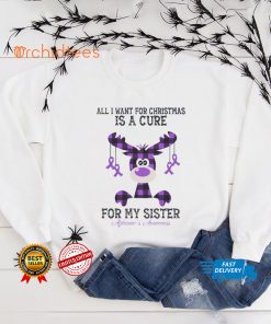 Alzheimer's Awareness All I Want For Christmas Is A Cure For My Sister T hoodie, sweater, longsleeve, shirt v-neck, t-shirt