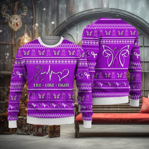 Alzheimer’s Cancer Christmas Sweatshirt Nordic Seamless Knitted Sweater Trending For Men And Women Gift Holidays