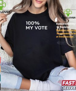 Amanda Gorman Wearing 100% My Vote Tee shirt