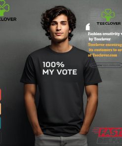 Amanda Gorman Wearing 100% My Vote Tee shirt