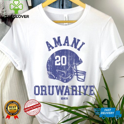 Amani Oruwariye New York G Helmet Font Shirt