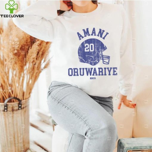 Amani Oruwariye New York G Helmet Font Shirt