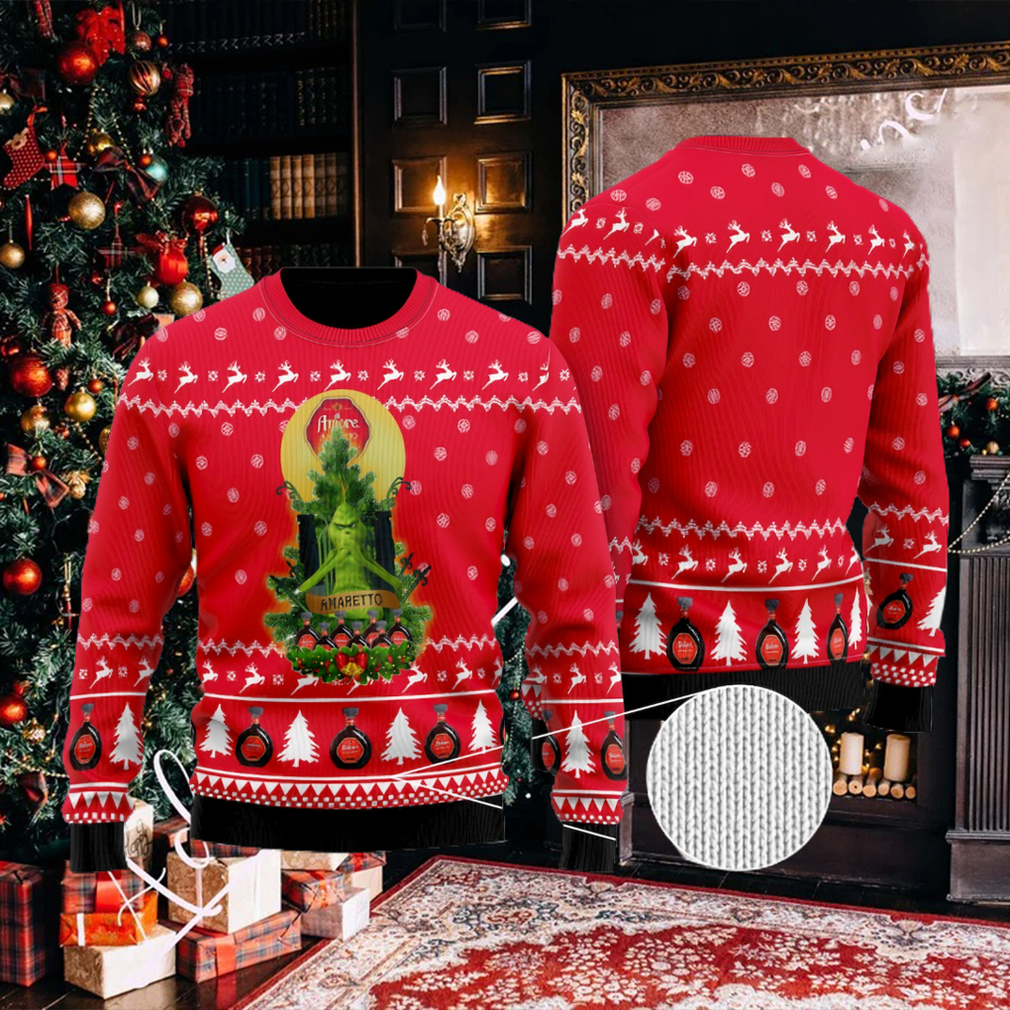 Amaretto Grinch Snow Ugly Christmas Sweater Amaretto Grinch Snow Ugly Christmas Sweater