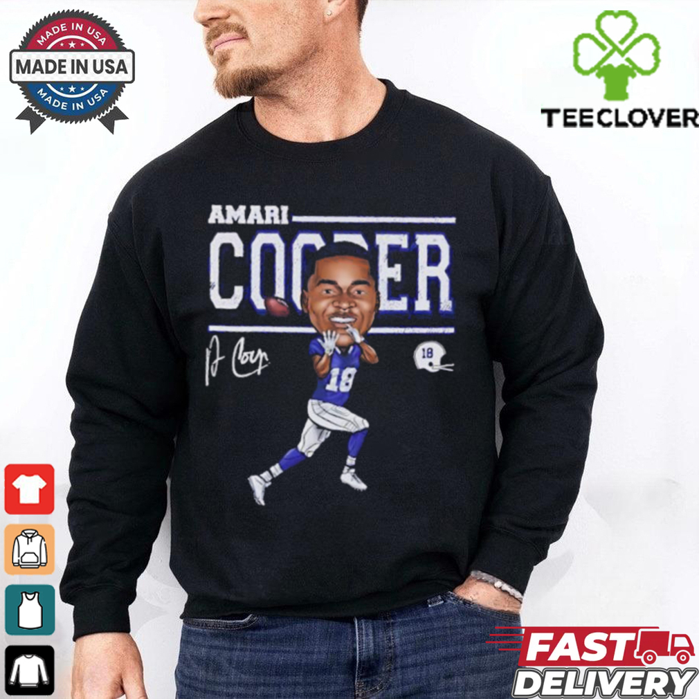 Amari Cooper #18 Buffalo Bills player cartoon signature shirt Amari Cooper #18 Buffalo Bills player cartoon signature shirt
