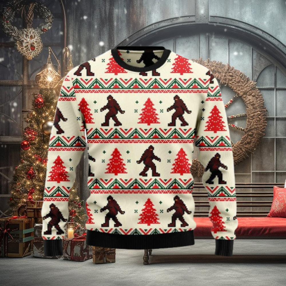 Amazing Bigfoot V1 Ugly Christmas Sweater For Men & Women Amazing Bigfoot V1 Ugly Christmas Sweater For Men & Women
