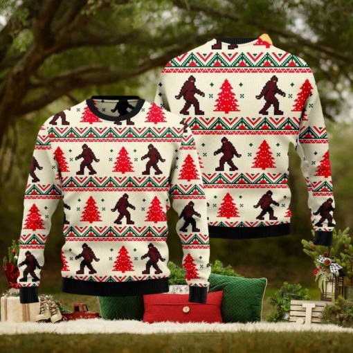 Amazing Monster Bigfoot 3D Ugly Christmas Sweater