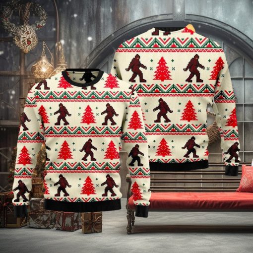 Amazing Monster Bigfoot 3D Ugly Christmas Sweater