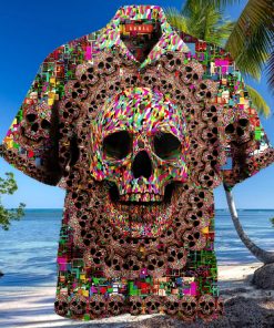 Amazing Smiling Skull Hawaiian Aloha Shirts Unisex Shirt