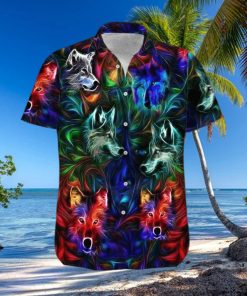 Amazing Wolf Neon Hawaiian Shirt