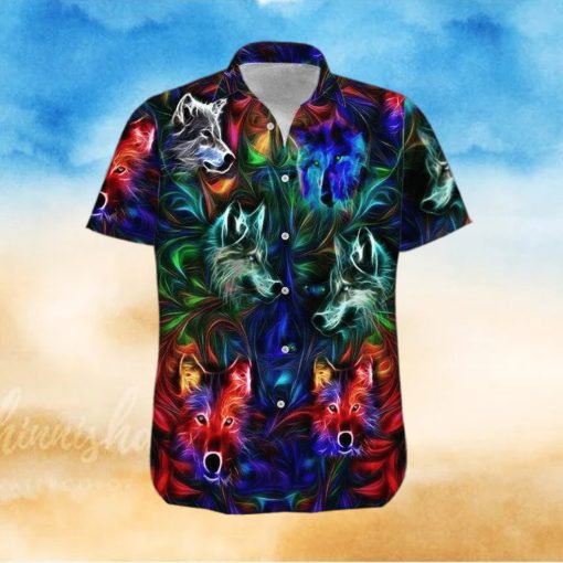 Amazing Wolf Neon Hawaiian Shirt