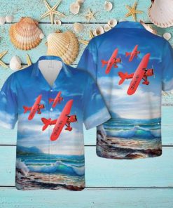 Amelia Earhart`s Red Airplane Hawaiian Shirt Gift Beach Summer