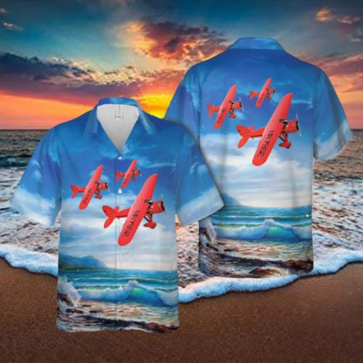 Amelia Earhart`s Red Airplane Hawaiian Shirt Gift Beach Summer