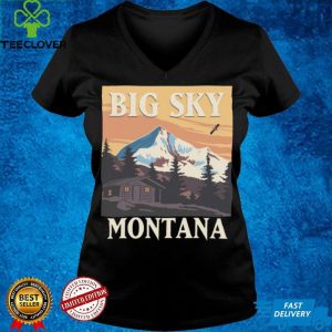 America Big Sky Montana Country Retro Vintage Style Travel Shirt