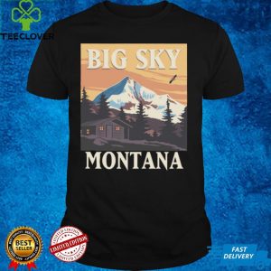 America Big Sky Montana Country Retro Vintage Style Travel Shirt